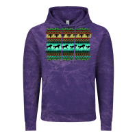 Cloud Purple turquoise aztec bullskull and horse Vintage Hoodie - BarkalooDesign