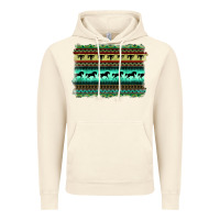 Vintage Artic turquoise aztec bullskull and horse Vintage Hoodie - BarkalooDesign
