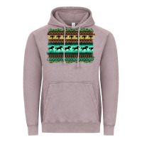 Vintage Zinc turquoise aztec bullskull and horse Vintage Hoodie - BarkalooDesign