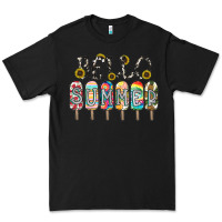 Black name vibrant summer greeting with popsicles Premium Tee - CowhideDigitalArt