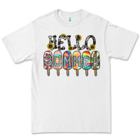 White name vibrant summer greeting with popsicles Premium Tee - CowhideDigitalArt