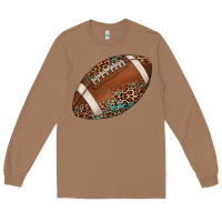 Toasted Coconut western football leopard turquoise pattern Long Sleeve Tee - Artiststas