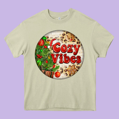Cozy Vibes Heavy Core Tee Designed By Fadigitalartstudio