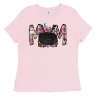 Bubblegum Pink mom hockey flower Ladies Tee - RacoonDesign