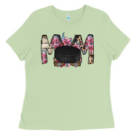 Mom Hockey Flower Ladies Tee | Teevron