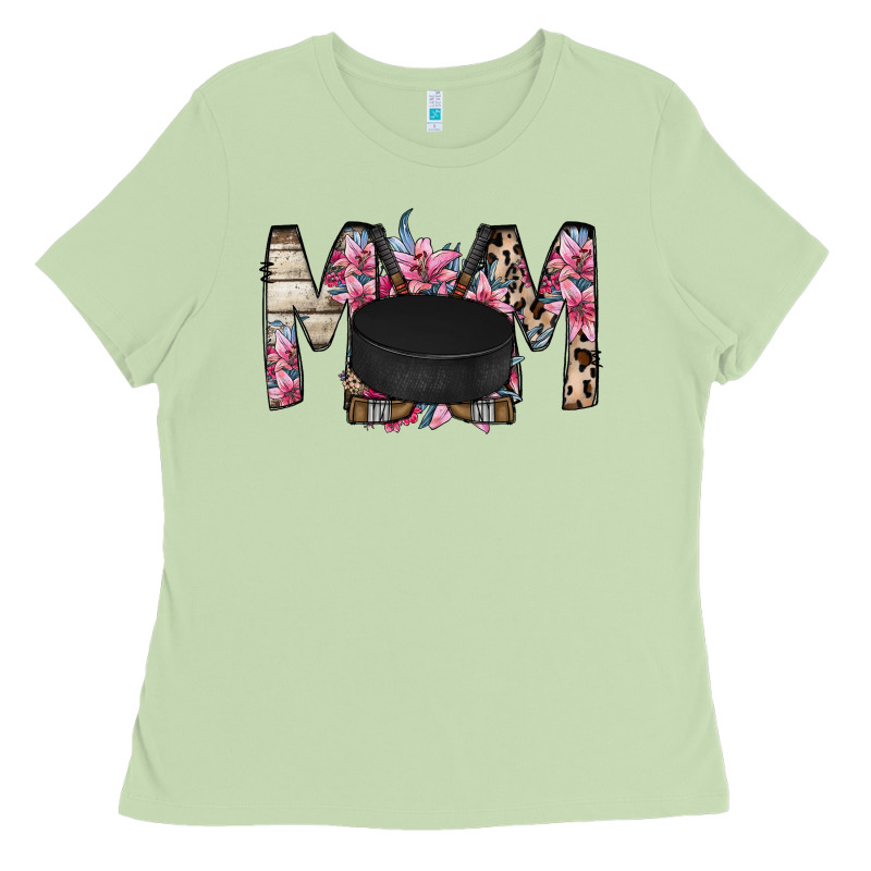 Mom Hockey Flower Ladies Tee by RacoonDesign | Teevron