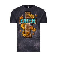 Cloud Black Western Faith Cross Butterfly Vintage Tee - LillyAllenDesigns