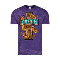 Cloud Purple Western Faith Cross Butterfly Vintage Tee - LillyAllenDesigns