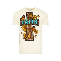 Western Faith Cross Butterfly Vintage Tee | Teevron