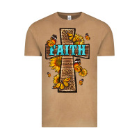 Vintage Camel Western Faith Cross Butterfly Vintage Tee - LillyAllenDesigns