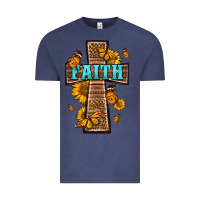 Vintage Denim Western Faith Cross Butterfly Vintage Tee - LillyAllenDesigns