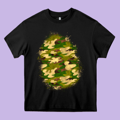 Camouflage Patch 4 Heavy Core Tee Designed By Bundleandbundleshop