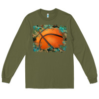 Army Green sports basketball background Long Sleeve Tee - Artiststas
