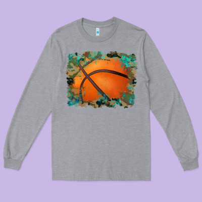Sports Basketball Background Long Sleeve Tee Designed By Artiststas