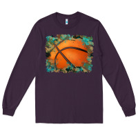 Plum sports basketball background Long Sleeve Tee - Artiststas