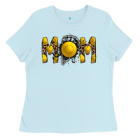 Baby Blue mom lacrosse Ladies Tee - RacoonDesign