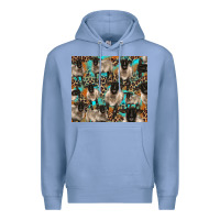Colony Blue Suffolk sheeps Premium Hoodie - BarkalooDesign