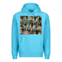 Ocean Blue Suffolk sheeps Premium Hoodie - BarkalooDesign