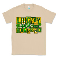 Mushroom Lucky and blessed St. Patricks Day Classic Tee - FaDigitalArtStudio
