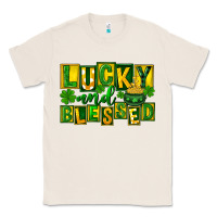 Natural Lucky and blessed St. Patricks Day Classic Tee - FaDigitalArtStudio