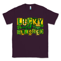 Plum Lucky and blessed St. Patricks Day Classic Tee - FaDigitalArtStudio