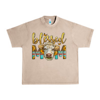 French Oak Western Blessed Mom Charolais Bull Urban Heavy Tee - LillyAllenDesigns
