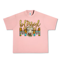 Salmon Western Blessed Mom Charolais Bull Urban Heavy Tee - LillyAllenDesigns