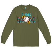Army Green sport t ball mom Long Sleeve Tee - Artiststas
