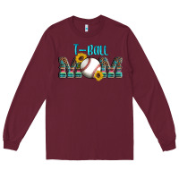 Burgundy sport t ball mom Long Sleeve Tee - Artiststas