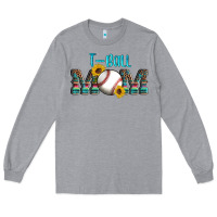 Heather Grey sport t ball mom Long Sleeve Tee - Artiststas