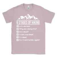 Lilac hiking 6 stages of hiking funny hiking nature adventure Classic Tee - baoMotion