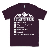 Plum hiking 6 stages of hiking funny hiking nature adventure Classic Tee - baoMotion