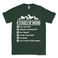 Sports Green hiking 6 stages of hiking funny hiking nature adventure Classic Tee - baoMotion