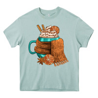 Arona Winter Coffee Cup With Scarf Heavy Core Tee - FaDigitalArtStudio