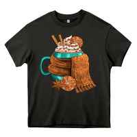 Asphalt Winter Coffee Cup With Scarf Heavy Core Tee - FaDigitalArtStudio