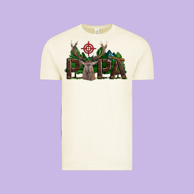 Western Papa Deer Hunting Vintage Tee Designed By Lillyallendesigns
