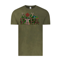 Vintage Olive Western Papa Deer Hunting Vintage Tee - LillyAllenDesigns
