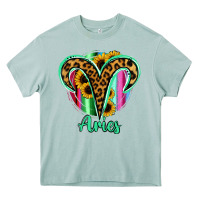 Arona Aries Zodiac Sign Sunflower Leopard Serape Heavy Core Tee - RanaPortraitStore