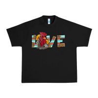 Black love rooster head Urban Heavy Tee - LillyAllenDesigns