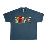 Midnight Navy love rooster head Urban Heavy Tee - LillyAllenDesigns