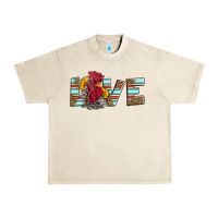 Sandshell love rooster head Urban Heavy Tee - LillyAllenDesigns
