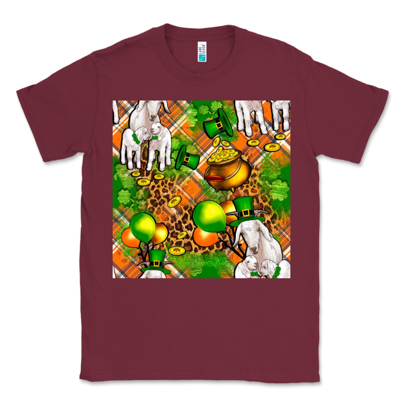 St. Patrick's Goat Family With Balloons Seamless Classic Tee by FaDigitalArtStudio | Teevron