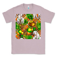 Lilac St. Patrick's Goat Family With Balloons Seamless Classic Tee - FaDigitalArtStudio
