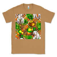 Toasted Coconut St. Patrick's Goat Family With Balloons Seamless Classic Tee - FaDigitalArtStudio