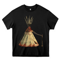 Black teepe tipi Heavy Core Tee - FaDigitalArtStudio