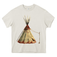 Cream teepe tipi Heavy Core Tee - FaDigitalArtStudio