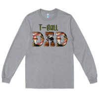 Heather Grey sport t ball dad Long Sleeve Tee - Artiststas