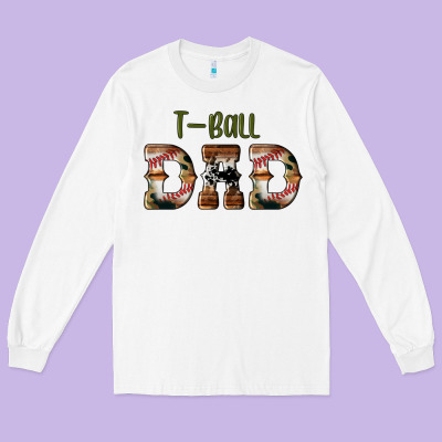 Sport T Ball Dad Long Sleeve Tee Designed By Artiststas