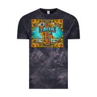 Cloud Black Western Faith Cross Butterfly Vintage Tee - LillyAllenDesigns