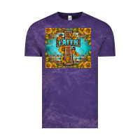 Cloud Purple Western Faith Cross Butterfly Vintage Tee - LillyAllenDesigns